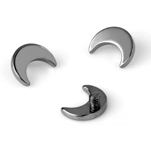 Piercing Embout - Titane Astm F136 - Embout 14 avec pas de vis interne demi lune 4 mm*