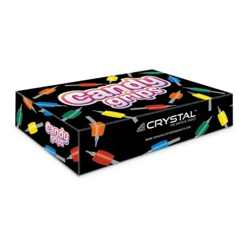 Tube Tattoo - Crystal Candy Grips Diamond - Boite de 20 tubes de tatouage jetable buse diamant 25 mm*