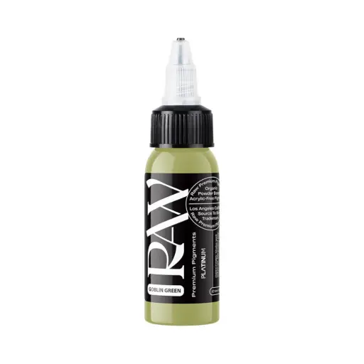 [tl_REACH_encre_raw_goblin_green] Encre Tattoo Verte - Raw Pigments Goblin Green - Mélange pour le tatouage encre reach 30 ml*