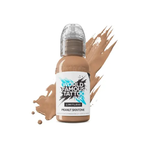 [ki_REACH_encre_world_famous_peanut_skintone-LTPSK1-S] Encre Tattoo Marron - World Famous Ink Limitless Peanut Skintone - Mélange pour le tatouage reach 30 ml du set santucci skin tone*