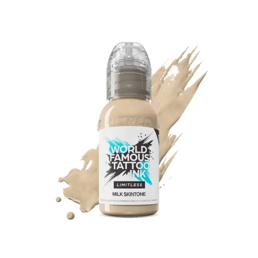 [ki_REACH_encre_world_milk_skintone-LTMILK1-S] Encre de Tatouage Beige World Famous Milk Skintone – Conforme REACH – Pigment Professionnel Haute Intensité* 