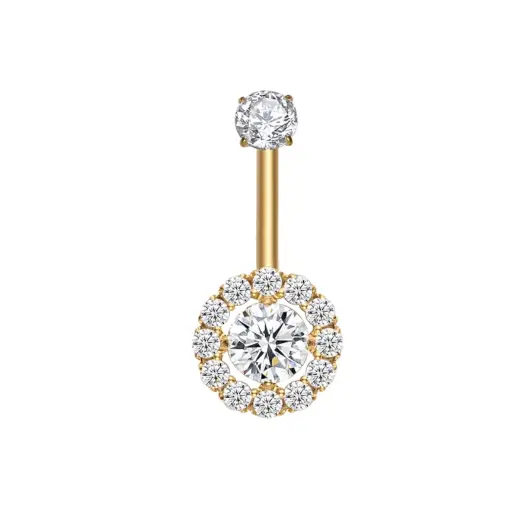 [fb_GOLD_STERILE_banane_5021-FBG-5021] Piercing Banane - Titane Astm F136 Stérile Gold - Banane 5021 avec pas de vis interne 1,6 x 10 mm*