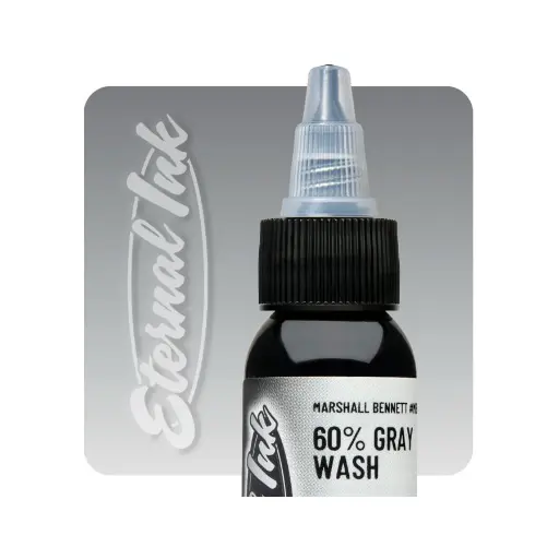 Encre Entrainement Tattoo Greywash - Eternal Ink Marshall Bennett Gray Wash 80% - Encre artistique pour entrainement au tatouage NON REACH*