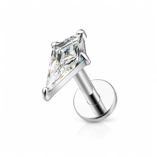 [fb_STERILE_labret_threadless-FB-1041] Piercing Labret Titane F136 – Labret 1041 Sans Filetage Threadless Stérile & Embout Strass Cerf Volant 1,2 x 8 mm* 