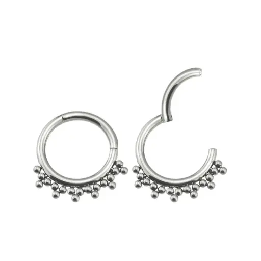 Piercing Anneau - Titane F136 Stérile - Clicker 157 avec fermeture à charnière*