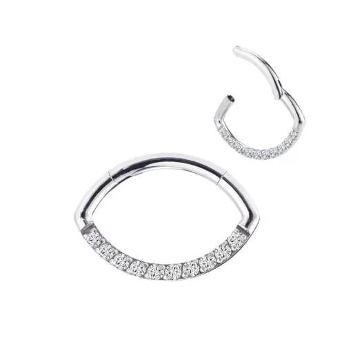 [fb_STERILE_anneau_clicker_561-FB-0561] Piercing Anneau - Titane F136 Stérile - Clicker 561 avec fermeture à charnière 1,2 x 8 mm*