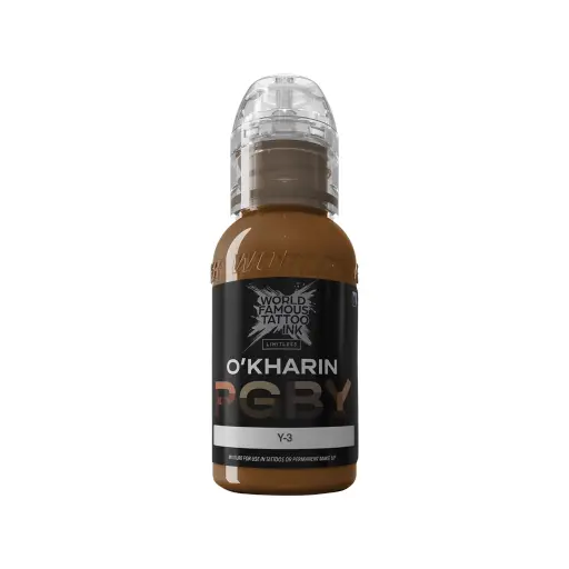 [ki_encre_sasha_o'kharin_y3-LTSOY31-S] Encre de Tatouage Marron World Famous Sasha O'kharin Y-3 – Conforme REACH – Pigment Professionnel Haute Intensité* 