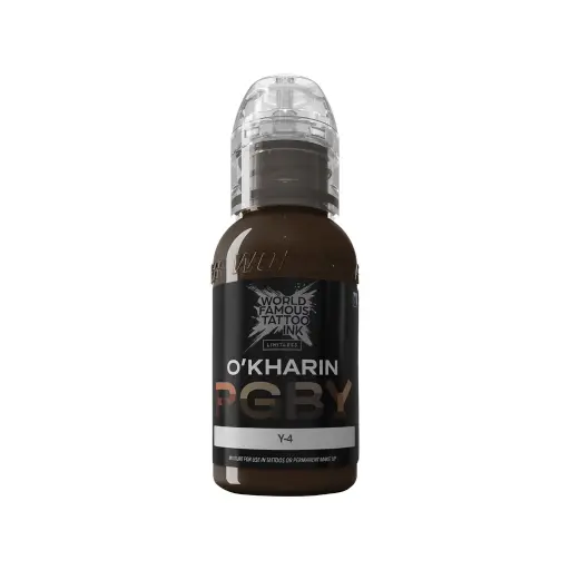 [ki_encre_sasha_o'kharin_y4-LTSOY41-S] Encre de Tatouage Marron World Famous Sasha O'kharin Y-4 – Conforme REACH – Pigment Professionnel Haute Intensité* 