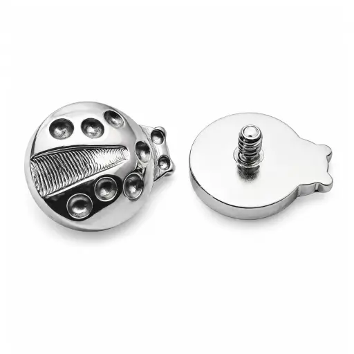 [E7-ns_embout_int_0.9mm-P096-09] Piercing Embout Titane ASTM F136 Premium Coccinelle 6 mm – Pas de vis interne 0,9 mm pour Piercing 1,2 mm*