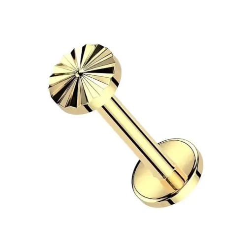 [fb_GOLD_STERILE_labret_1273-FBG-1273] Piercing Labret - Titane F136 Gold Stérile - Labret 1273 interne en titane pvd gold 
