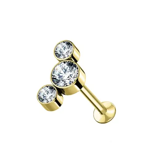 [fb_GOLD_STERILE_labret_111-FBG-0111] Piercing Labret - Titane F136 Gold Stérile - Labret 111 interne en titane pvd gold 1,2 x 8 mm*