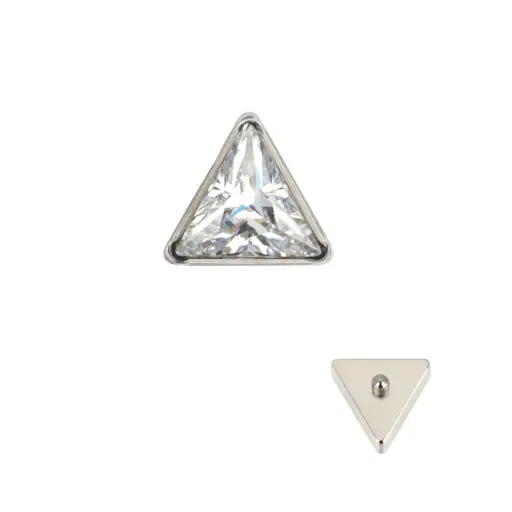 Piercing Labret - Titane Astm F136 Stérile - Labret n°166 avec pas de vis interne largeur embout 4 mm*