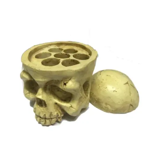 [beautygroup-Bouchons de porte-pigments (Crâne)] Support Godets Tattoo Crâne Humain – Skull Holder Cups pour Caps d’Encre 7 emplacements