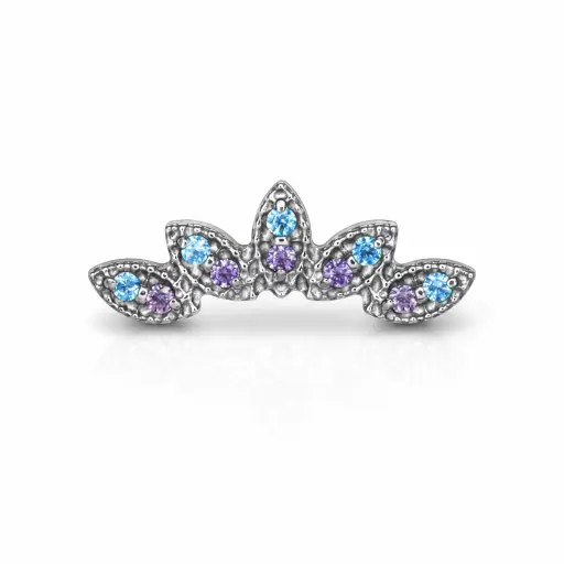 [ns_embout_395-P395-09] Piercing Embout Titane ASTM F136 Premium – Embout 395 Filetage Interne Qualité Implant Marquise 5 Strass Bleu et Violet largeur 14 mm pour Piercing 1,2 mm*