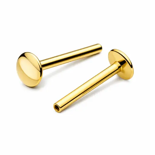 Base Labret Titane ASTM F136 Premium - Système Threadless Push-In Gold & Sans Bille Qualité Implant*