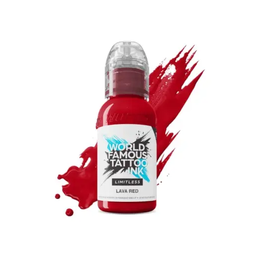 Encre de Tatouage Rouge World Famous Lava Red – Conforme REACH – Pigment Professionnel Haute Intensité*