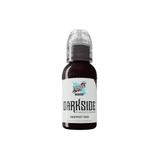 [ki_encre_world_famous_darkside_deepest_red-LTNDDR1-S] Encre de Tatouage Noire World Famous Darkside Deepest Red – Conforme REACH – Pigment Professionnel Haute Intensité*