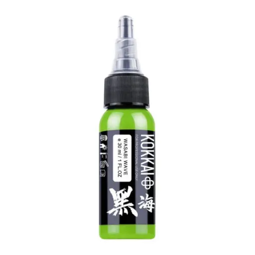 Pigment Tatouage Vert Wasabi Wave – Kokkai Sumi REACH | Couleur Intense, Résultat Durable Pro Haute Intensité*