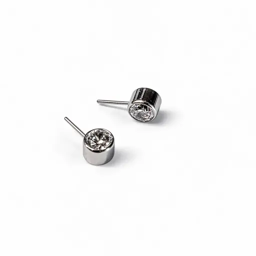 [ns_embout_threadless-T15] Embout Piercing Rond Strass Titane ASTM F136 Threadless – Bijou Piercing Haut de Gamme Hypoallergénique Ultra Résistant*
