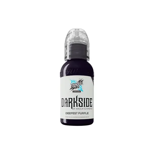 [ki_encre_world_famous_deepest_purple-LTNDDP1-S] Encre de Tatouage Noire World Famous Darkside Deepest Purple – Conforme REACH – Pigment Professionnel Haute Intensité*