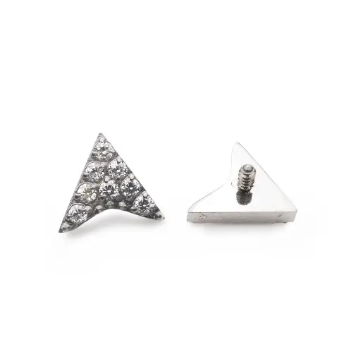 [ns_embout_133-p133_09] Embout Piercing - Titane F136 Gamme Hand Ink - Embout 133 avec pas de vis interne 0,9 mm pour piercing 1,2 mm cerf volant strass 6 mm*