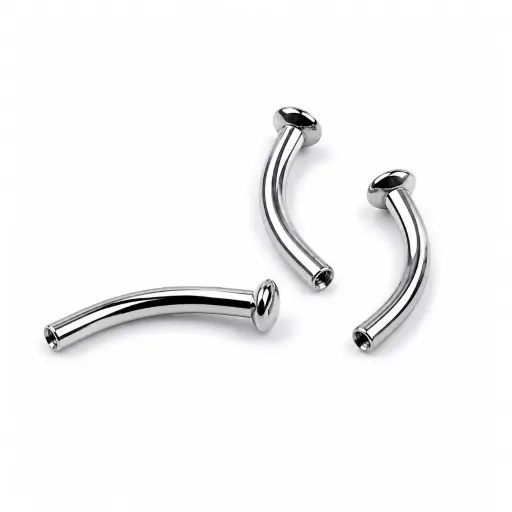 Piercing Nombril Titane ASTM F136 Premium – Banane Flottante Filetage Interne Vis 0,9 mm pour Embout 1,2 mm*