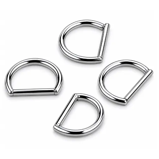 Piercing Anneau Titane ASTM F136 Premium – Clicker avec Fermeture à Charnière Stérile Demi Cercle*