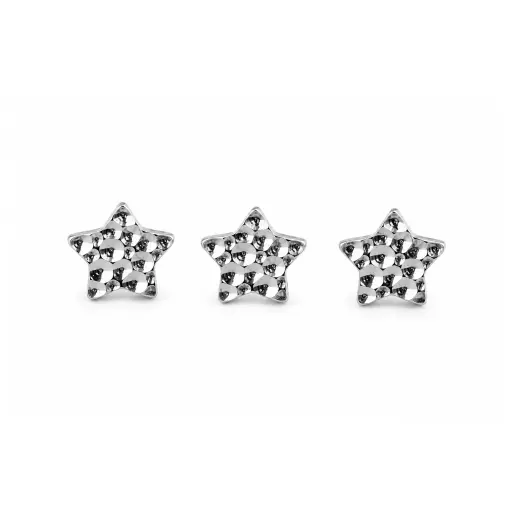 [G2-ns_embout_threadless-T22] Embout Piercing Etoile Martelée Titane ASTM F136 Threadless – Bijou Piercing Haut de Gamme Hypoallergénique Ultra Résistant*