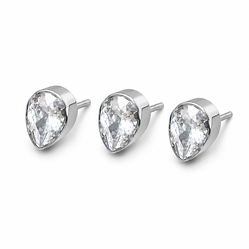 [G2-ns_embout_threadless-T24] Embout Piercing Strass Goute Titane ASTM F136 Threadless – Bijou Piercing Haut de Gamme Hypoallergénique Ultra Résistant*
