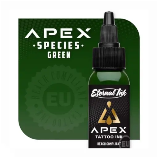 Encre Tattoo Verte - Eternal Ink Apex Species Green - Mélange pour le tatouage encre reach 30 ml (Date courte 08/20/26)*