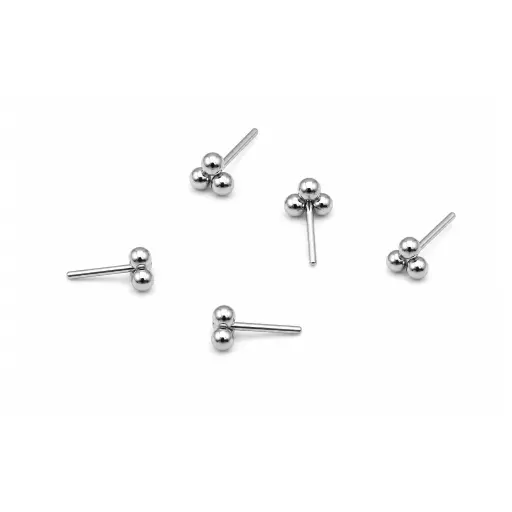 [G2-ns_embout_threadless-T26-2] Embout Piercing Triple Bille 2mm Titane ASTM F136 Threadless – Bijou Piercing Haut de Gamme Hypoallergénique Ultra Résistant*