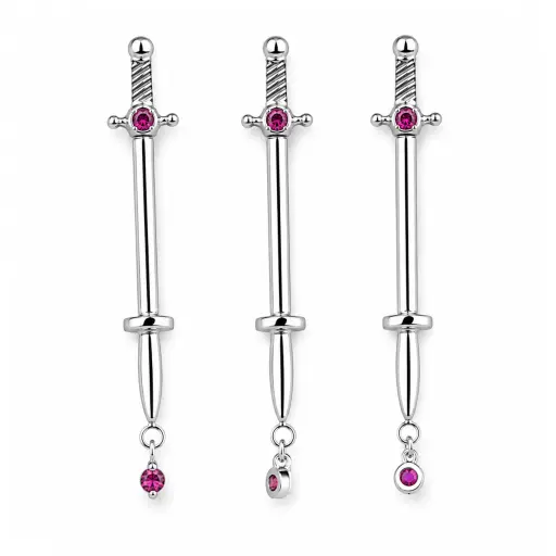 [G2-ns_embout_threadless-T39] Embout Piercing Epée Titane ASTM F136 Threadless – Bijou Piercing Haut de Gamme Hypoallergénique Ultra Résistant*