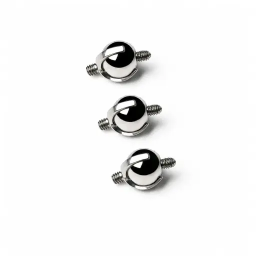 Adaptateur Piercing Titane ASTM F136 Premium Bille – Double Pas de vis interne Idéal Barbell*