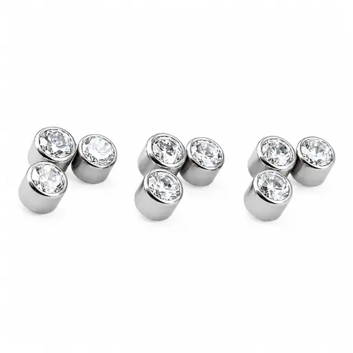 [E4-ns_embout_int_0.9mm-P038-09] Piercing Embout Titane ASTM F136 Premium 3 Strass 9 mm – Pas de vis interne 0,9 mm pour Piercing 1,2 mm*