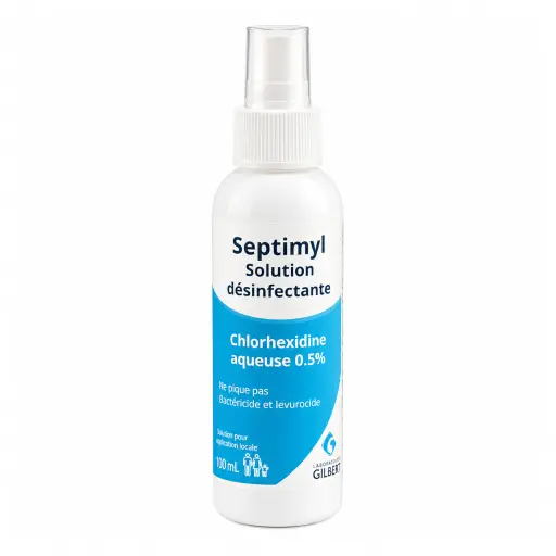 [i_septimyl_spray-ZG010] Solution Désinfectante Piercing Septimyl Spray 100 ml Gilbert – Nettoyage et Hygiène Quotidienne*