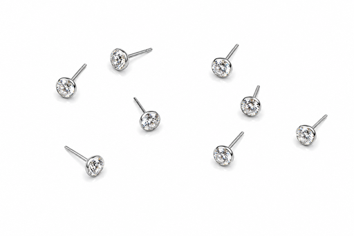 Embout Piercing Bille Strass Titane ASTM F136 Threadless – Bijou Piercing Haut de Gamme Hypoallergénique Ultra Résistant*