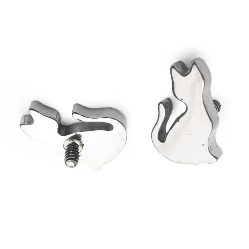 [E9-ns_embout_1int_0.9mm-P197-09] Embout Piercing - Titane F136 Gamme Hand Ink - Embout 197 avec pas de vis interne 0,9 mm pour piercing 1,2 mm chat 8 mm*