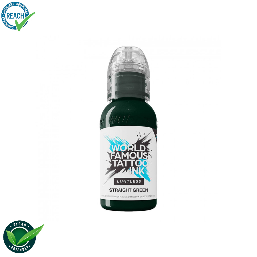World famous ink limitless encre pour le tatouage REACH straight green