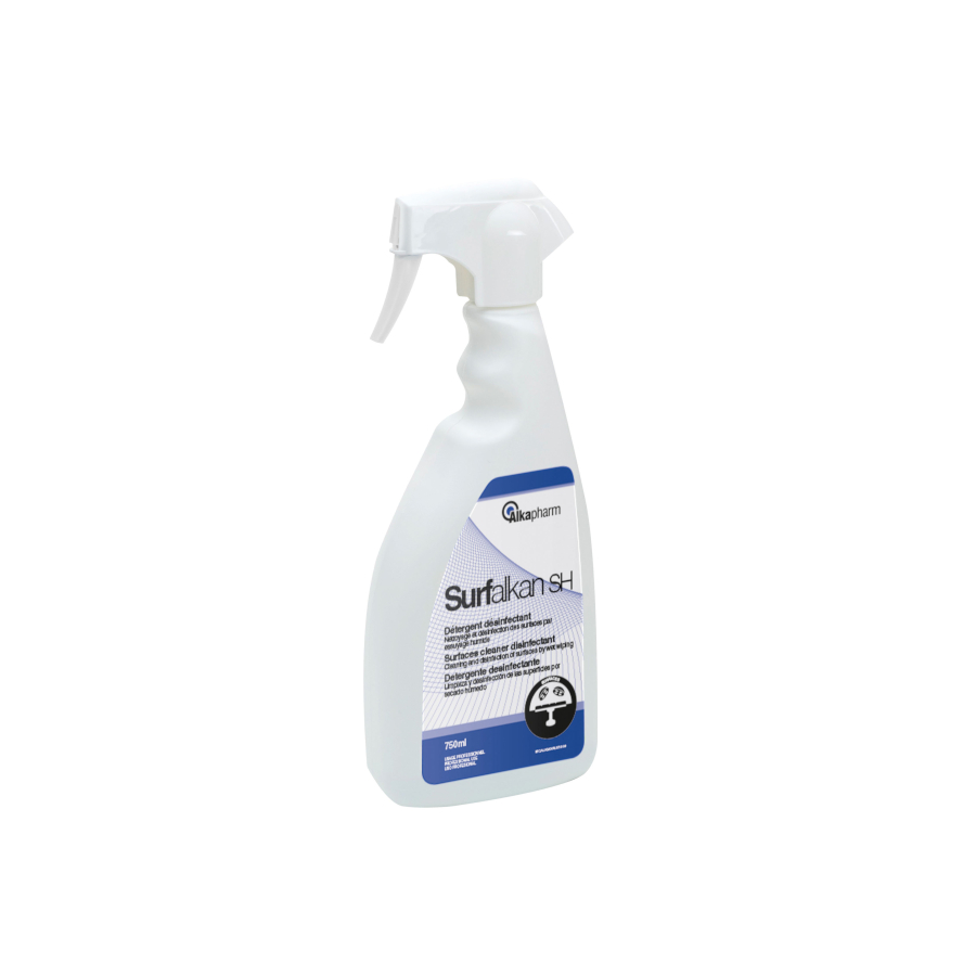Alkapharm Surfalkan Sh - Sprays nettoyant et désinfectant pour surface tatouage et piercing odeur pamplemousse 750ml