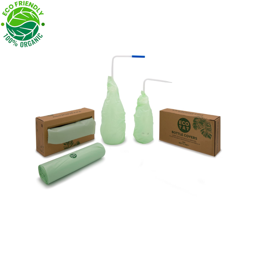 Ecotat - Boîte de 200 sacs de protection pour les bouteilles et pissettes de tatouage eco friendly
