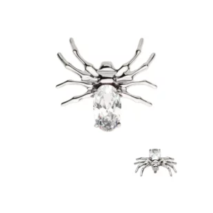 Invictus Embout 13 Titane F136 - Piercing avec pas de vis interne araignée strass