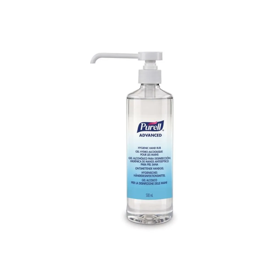 Purell Advanced – Gel hydro-alcoolique pour la friction des mains et désinfection tatoueur et pierceur 500ml