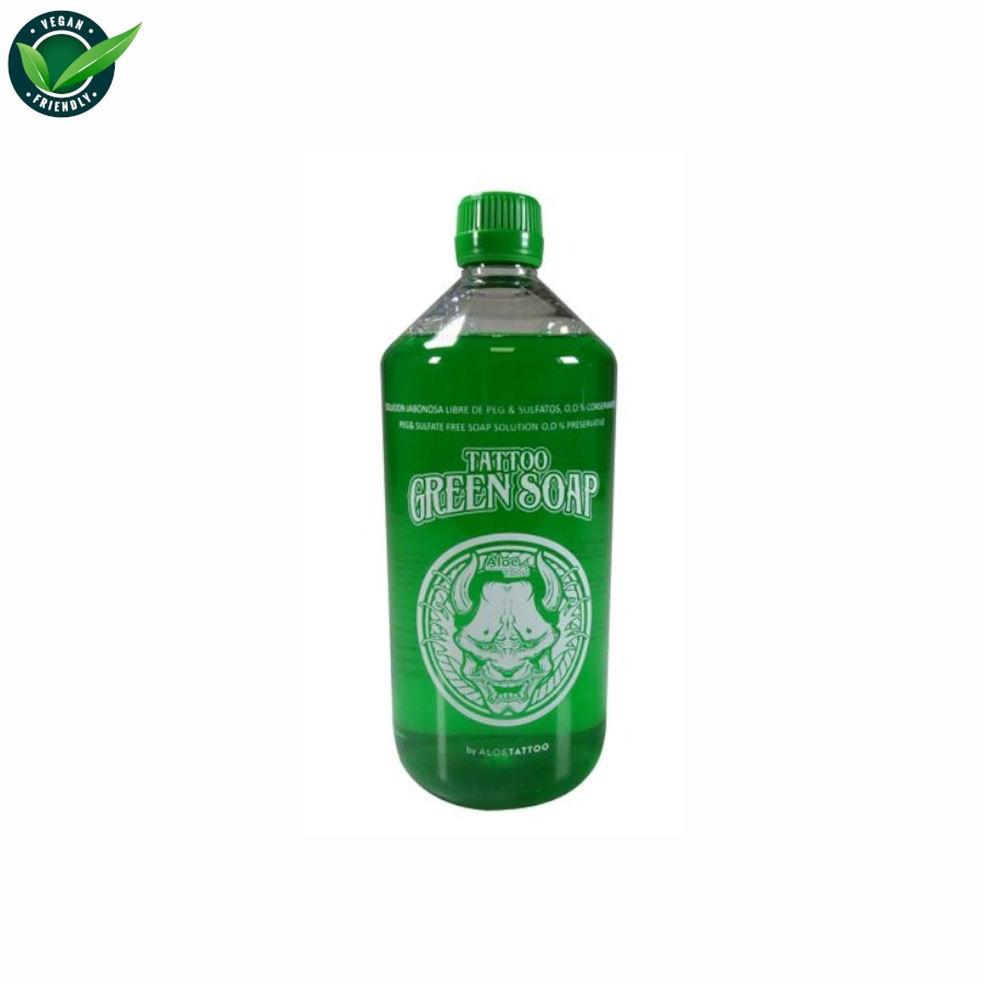 Aloe Tattoo Green Soap - Savon vert végan nettoyant pour encre tatouage