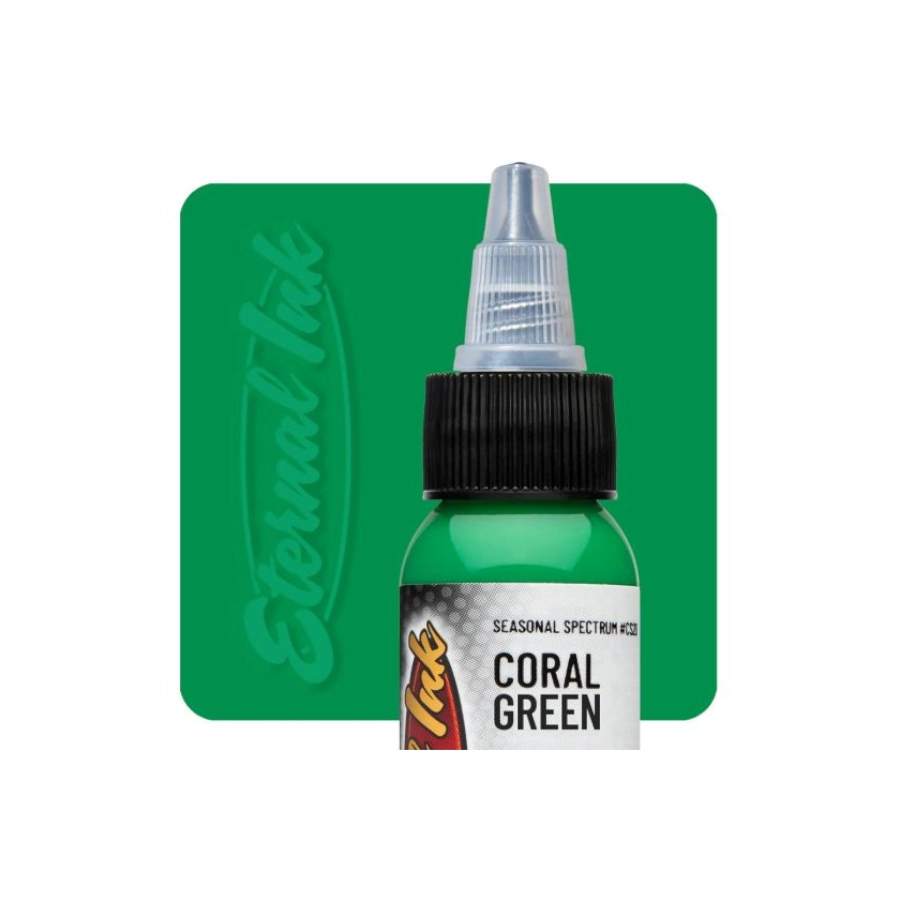 Eternal Ink Seasonal Spectrum Coral Green – Encre artistique pour entrainement tatouage NON REACH