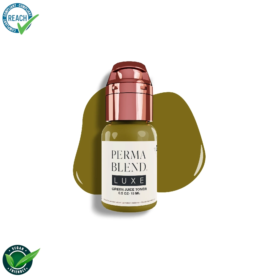 Perma Blend Luxe Green Juice Toner – Mélange pour le maquillage permanent pigment REACH 15ml