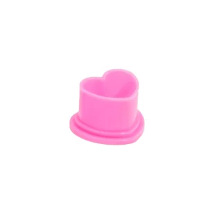 Saferly Godet A Encre Coeur - Sachet de 500 caps en plastique pour encre de tatouage style coeur rose