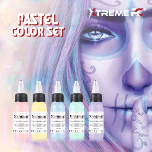 Xtreme Ink Set Pastel Colour - Mélange pour le tatouage encre REACH 5x30ml