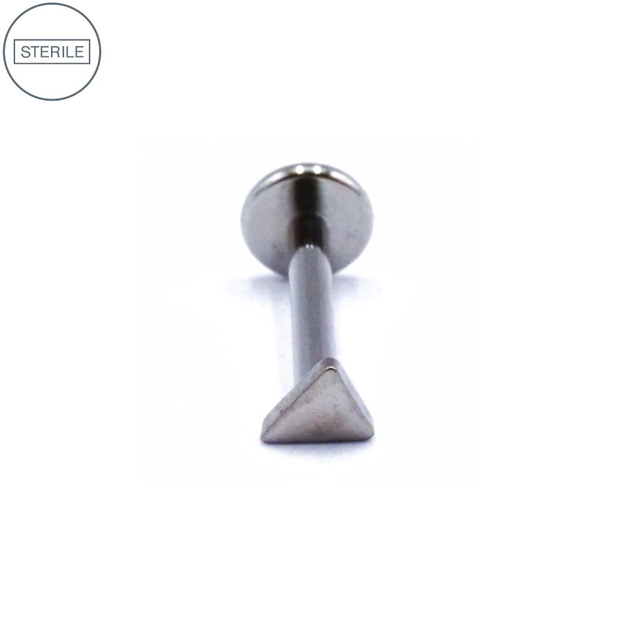 Labret Stérile Titane Interne 14 – Piercing avec pas de vis interne triangle