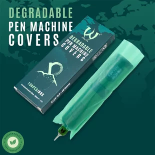 Protection Pen Tattoo - Degradable Pen Machine Cover - Boîte de gaine de protection pour machine pen de tatouage vert