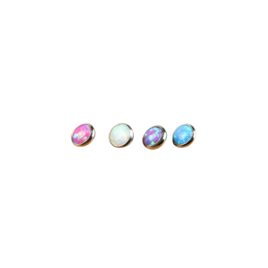 Embout Titane Piercing – Gamme Hand Ink – Embout en titane f136 pour pas de vis interne opale plate
